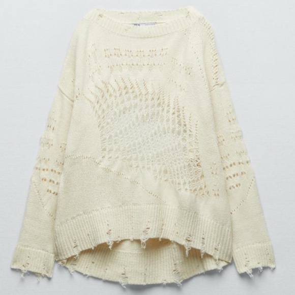 Zara Sweater with Rips - Picture 2 of 2